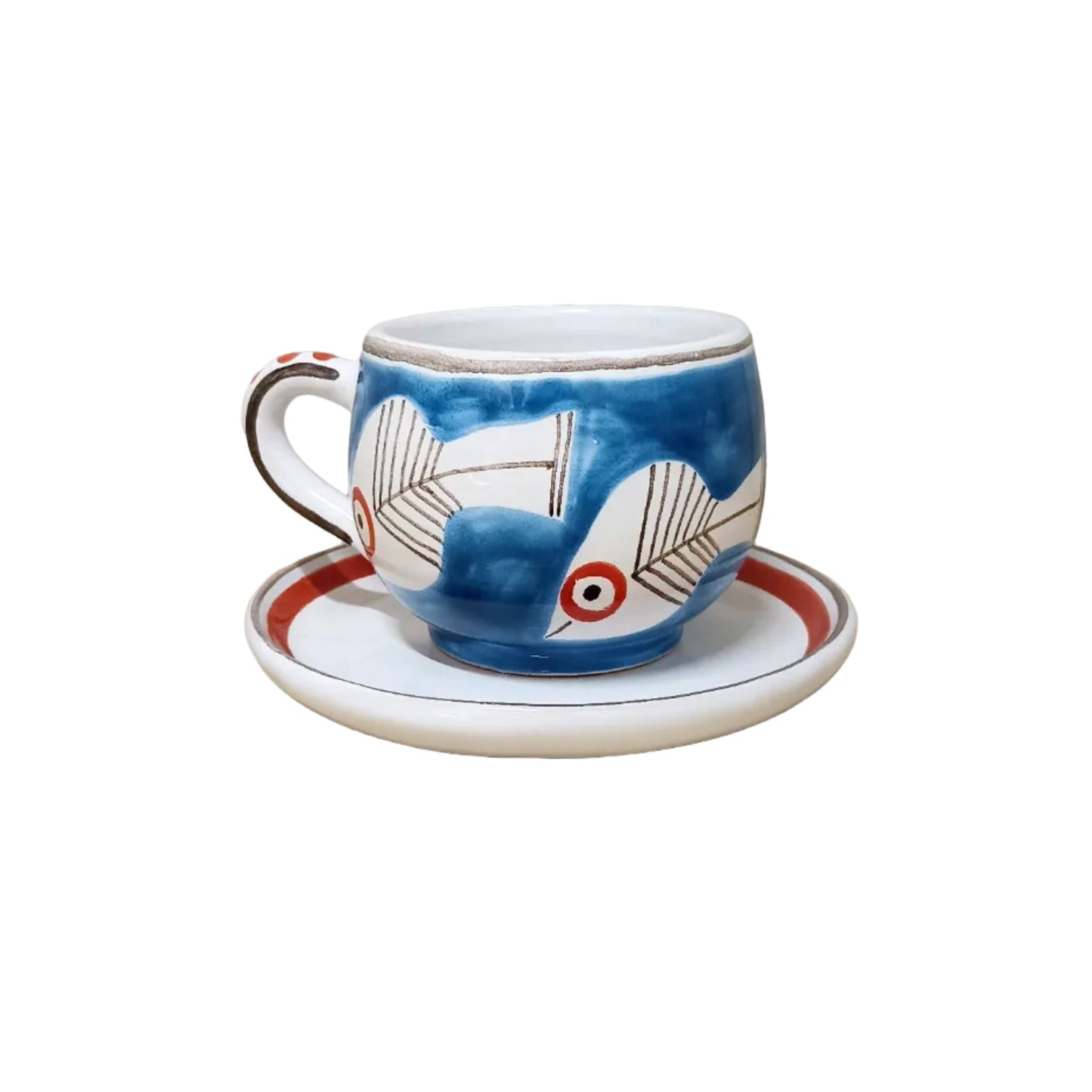 tazza per il latte decorata a mano