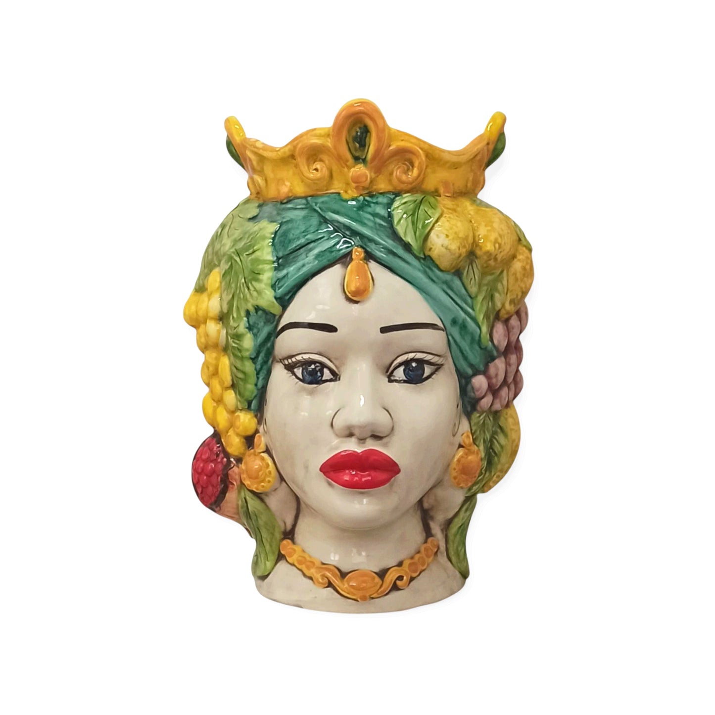 vaso testa ceramica siciliana caltagirone
