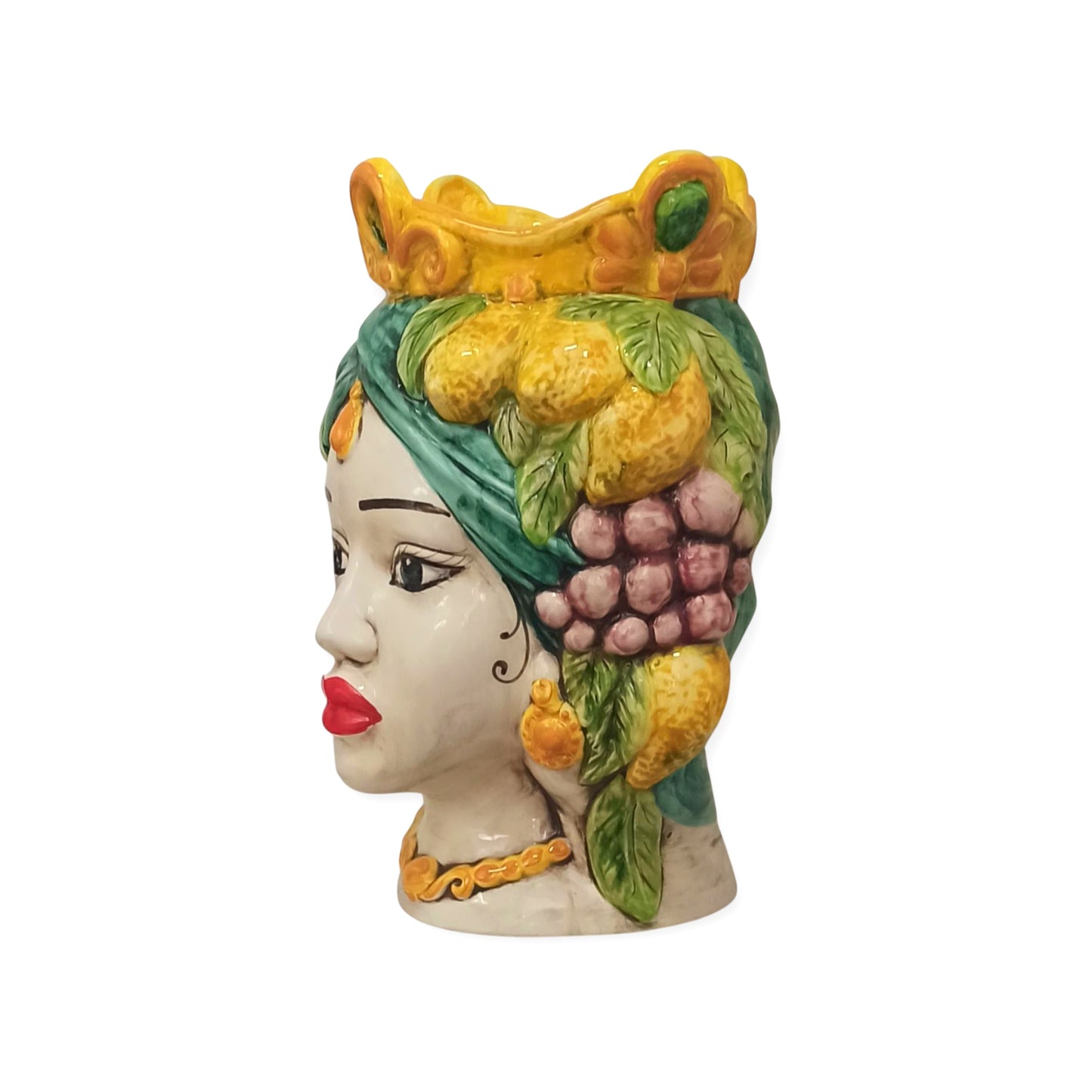 vaso donna cera,mica siciliana caltagirone