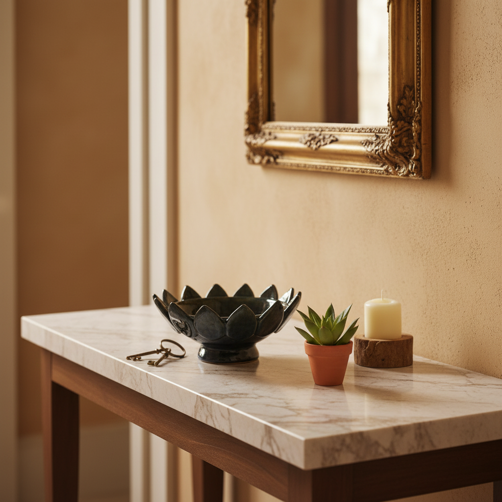 Blue Acanthus Centerpiece in Sicilian Ceramic from Santo Stefano di Camastra