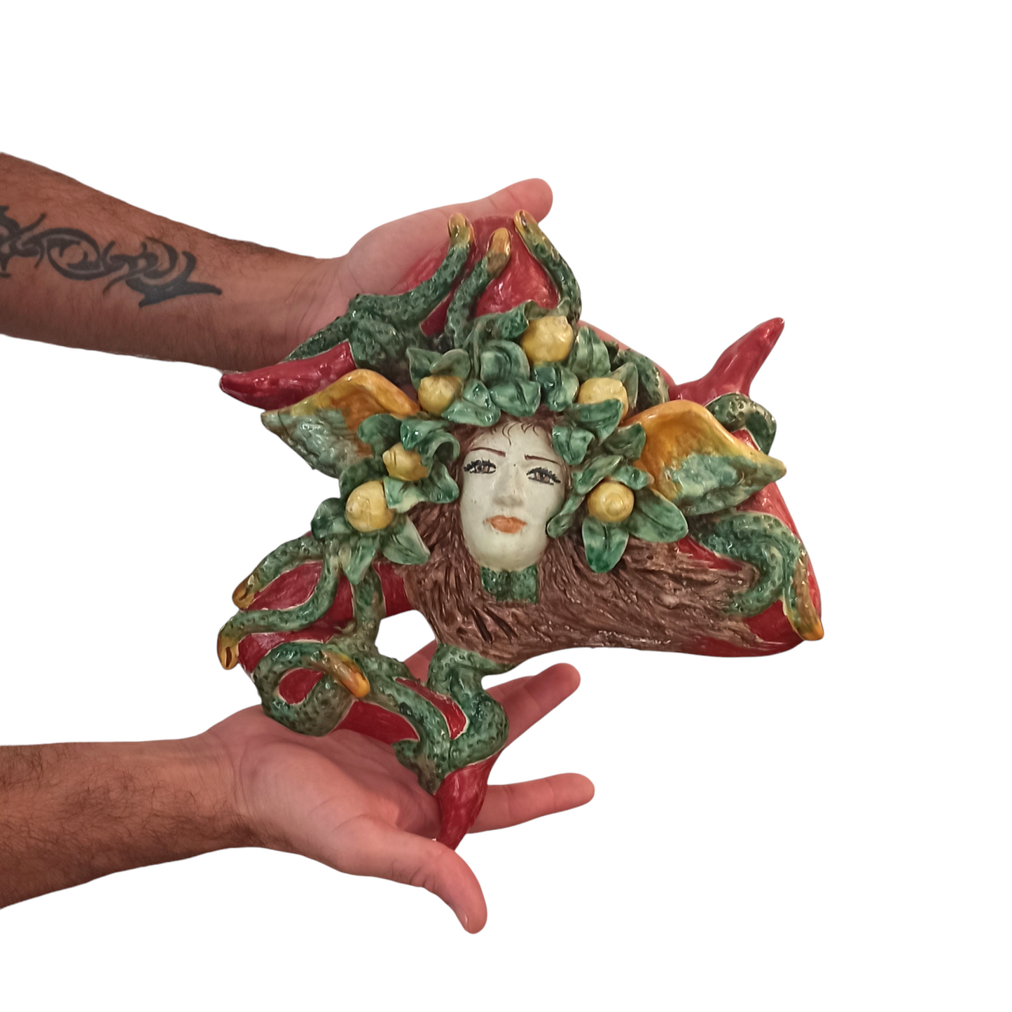 Trinacria in ceramica siciliana di Salvatore Guzzardi Caltagirone