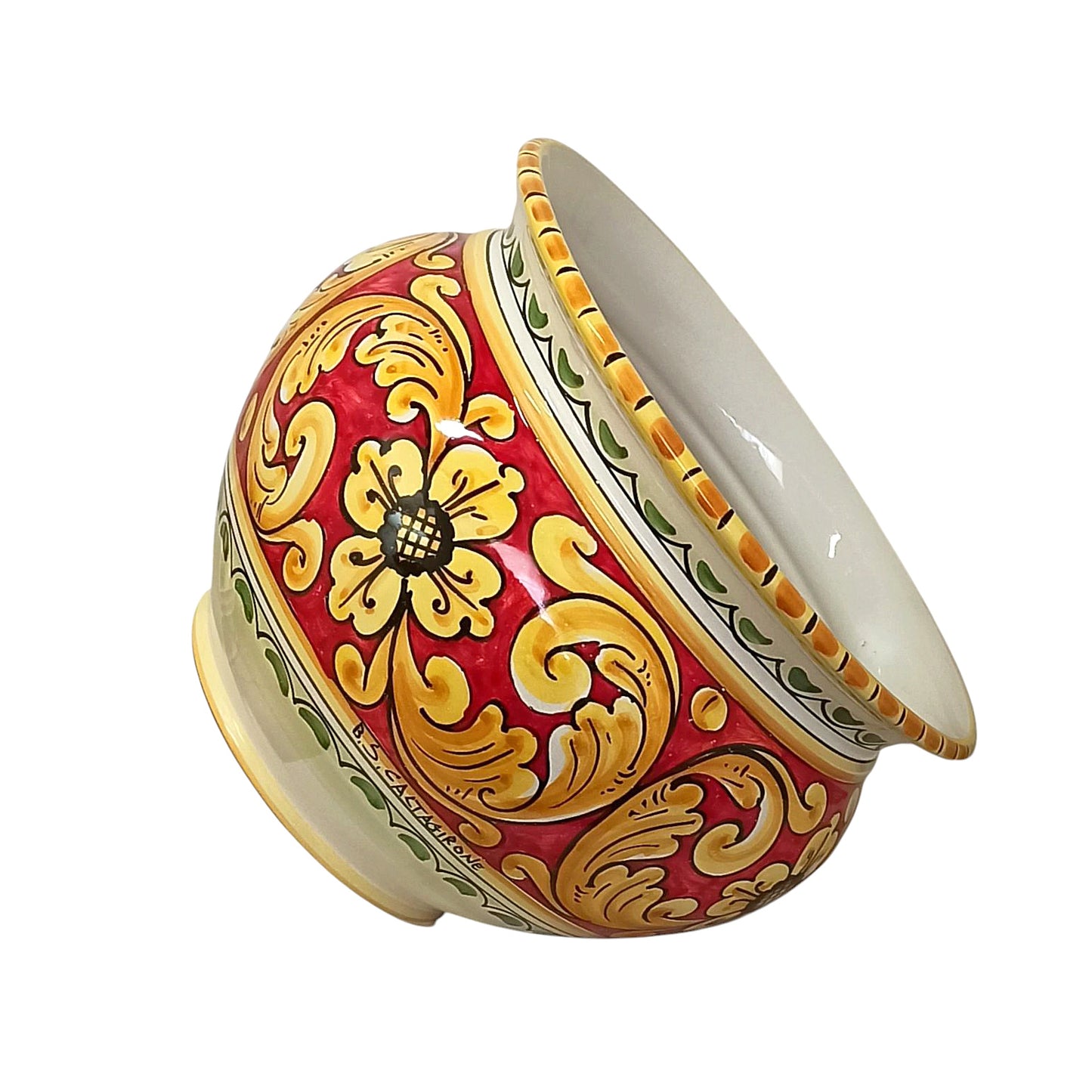 vaso barocco in ceramica caltagirone