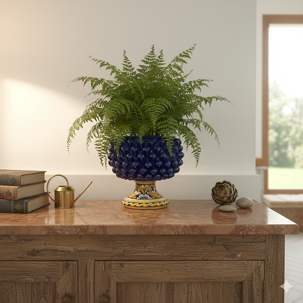 porta vaso maiolica siciliana