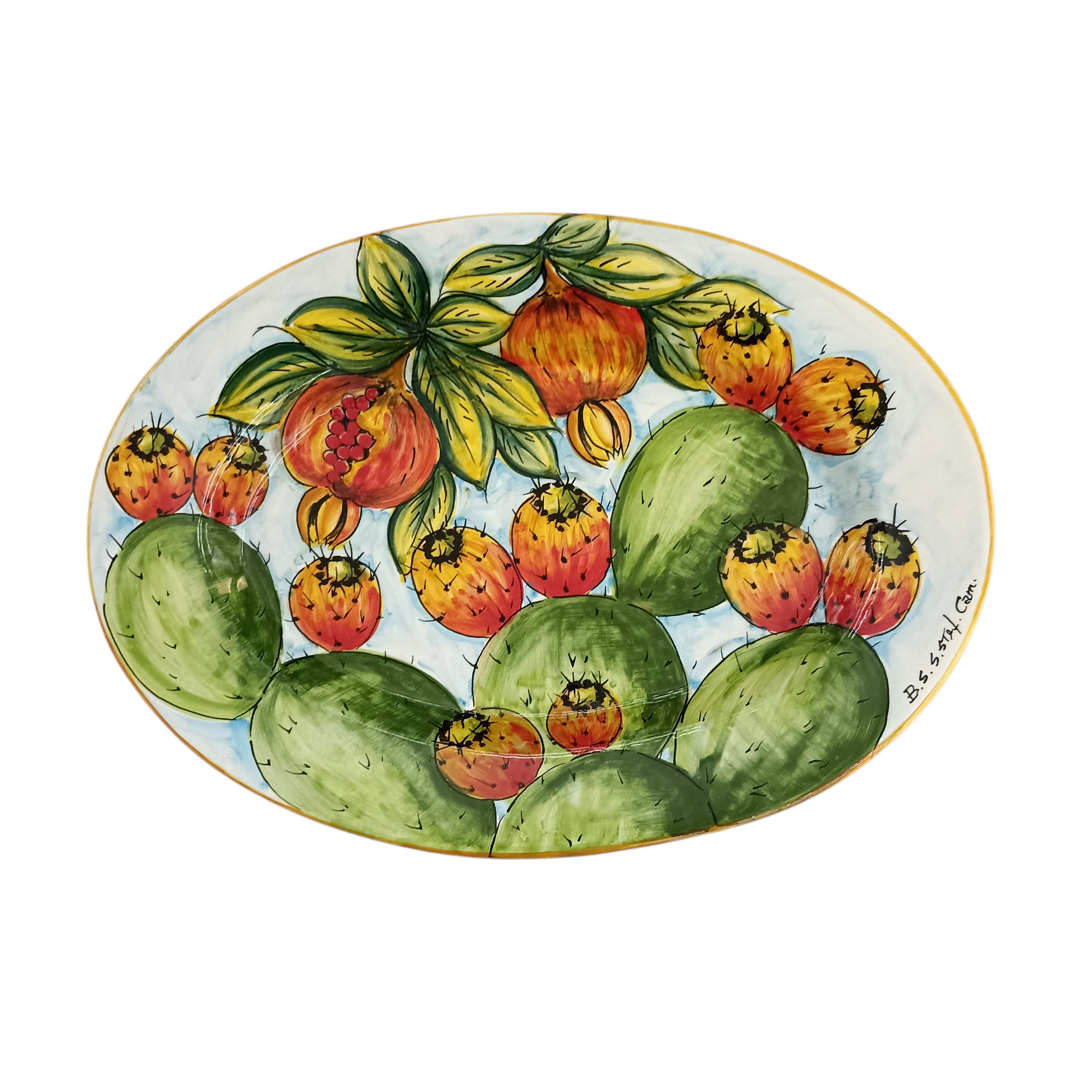 piatto da portata in maiolica per servire