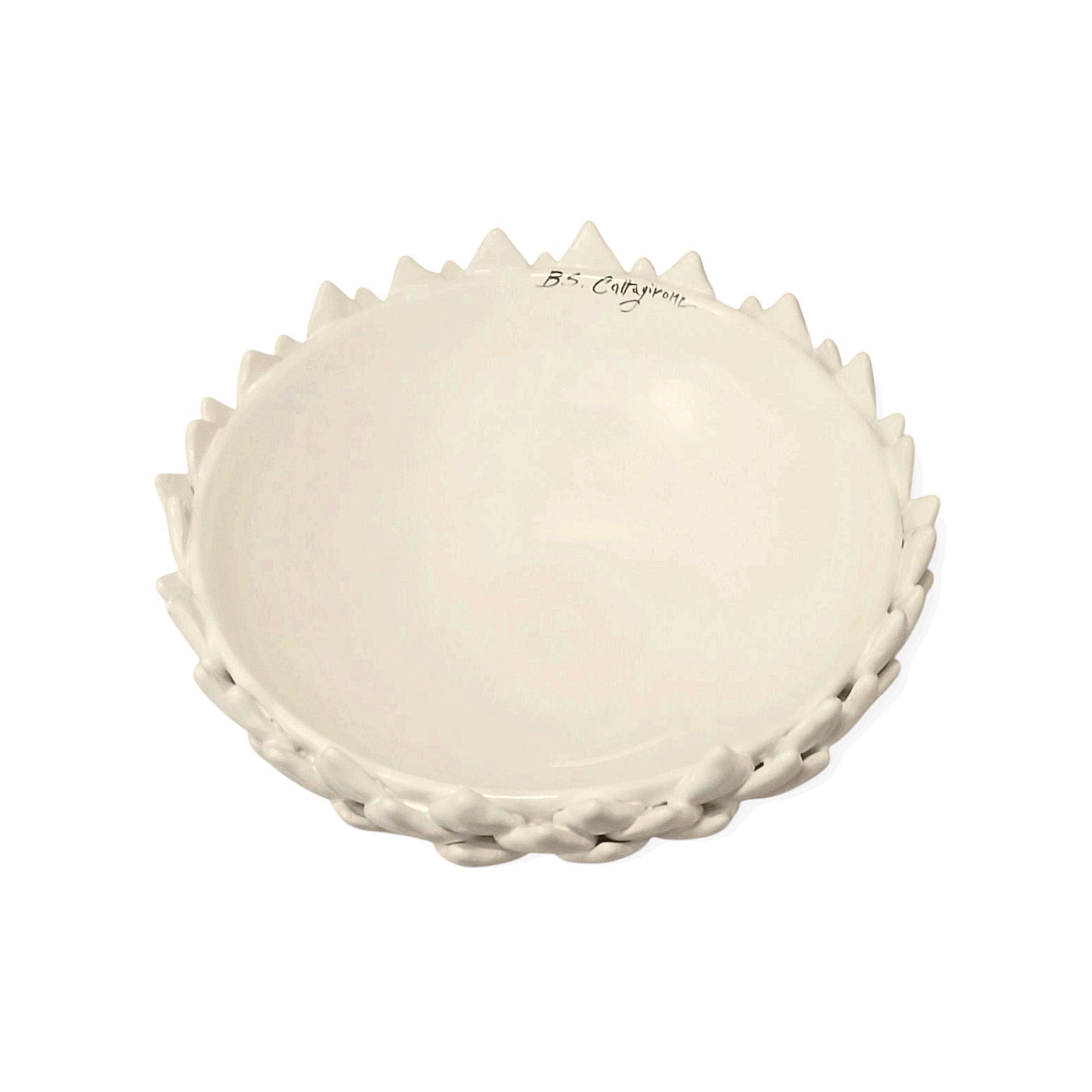 torna resto in ceramica siciliana bianco