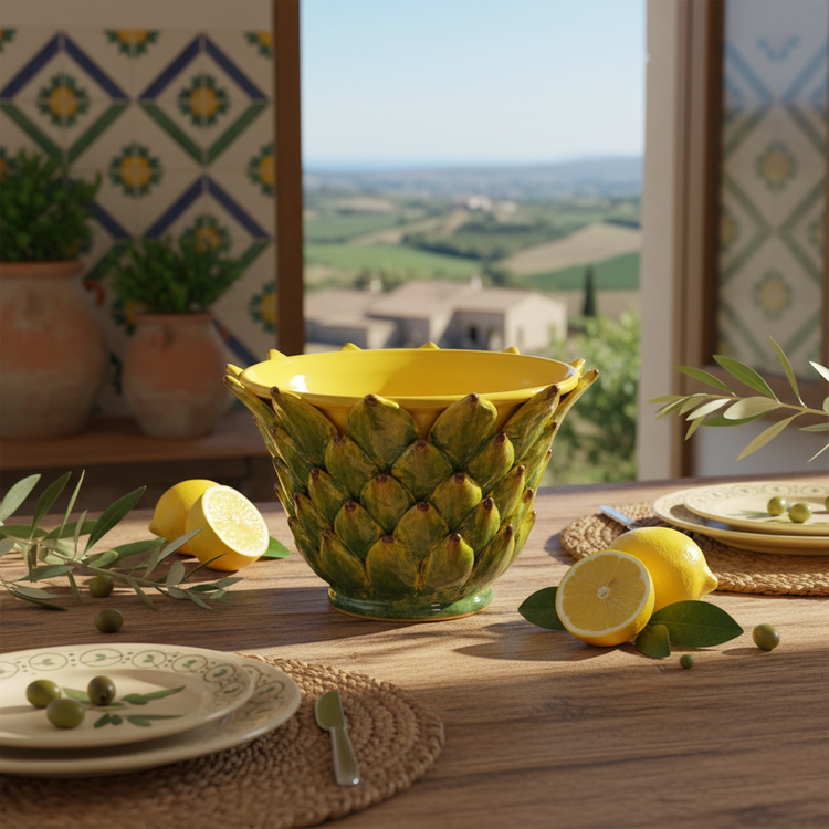 porta piante in ceramica siciliana