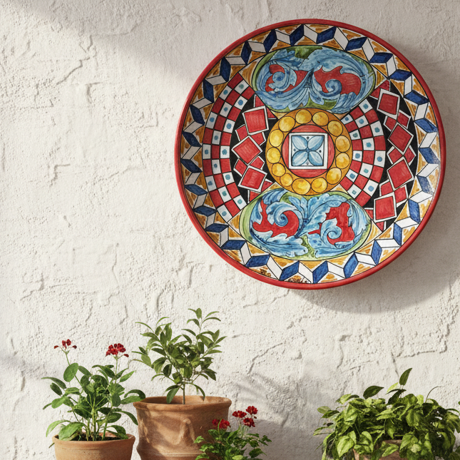 Piatti Decorati in ceramica siciliana 
