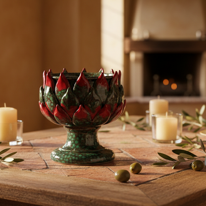 Vaso moderno in maiolica