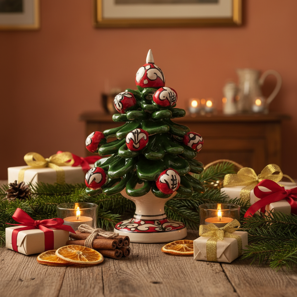 Alberello di Natale in ceramica di Caltagirone 