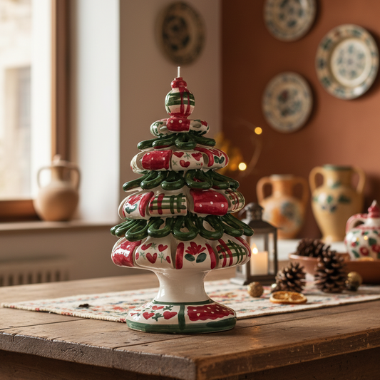 Albero in maiolica decorata