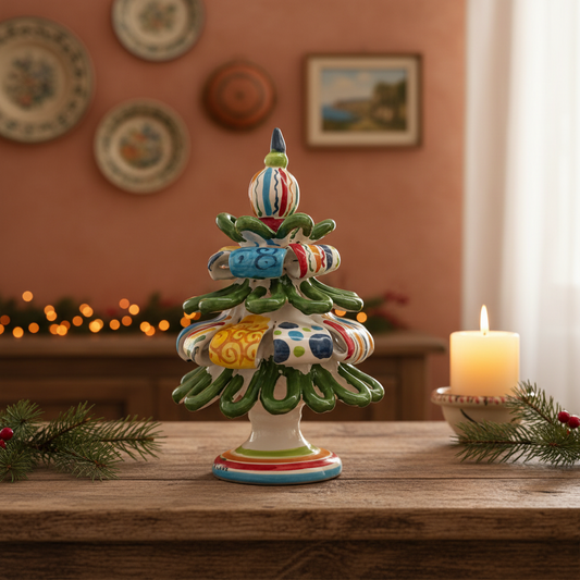 Alberello di natale addobbo Caltagirone 