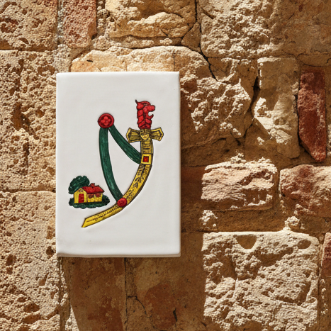 Asso di Spade in ceramica da appendere al muro 