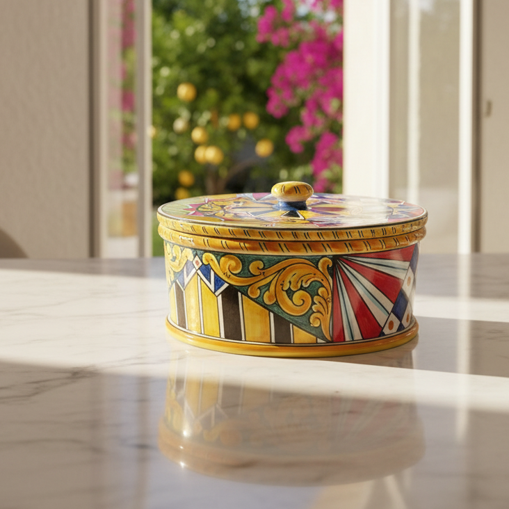 Biscottiera in stile dolce e gabbana 