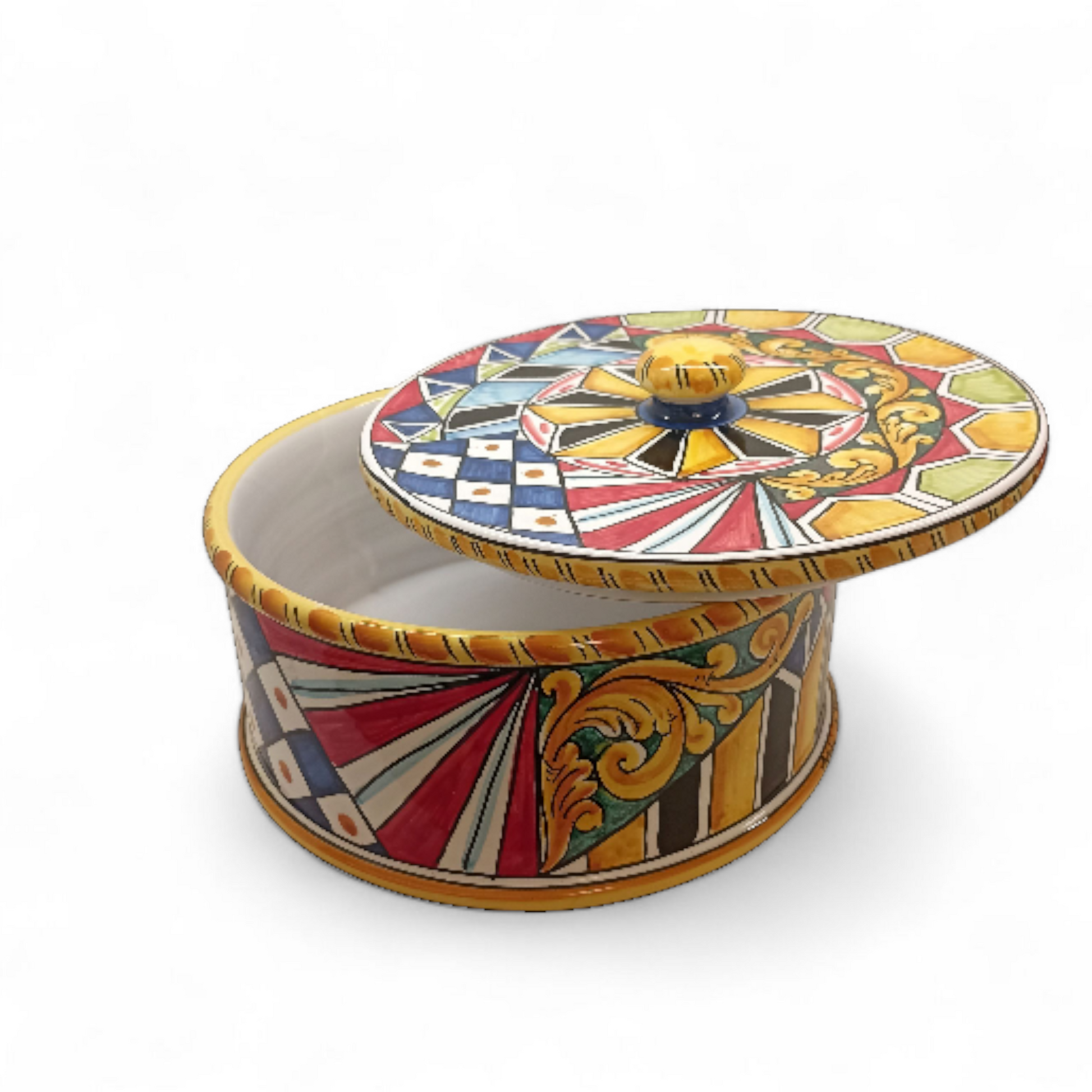 Biscottiera in maiolica per dolci 