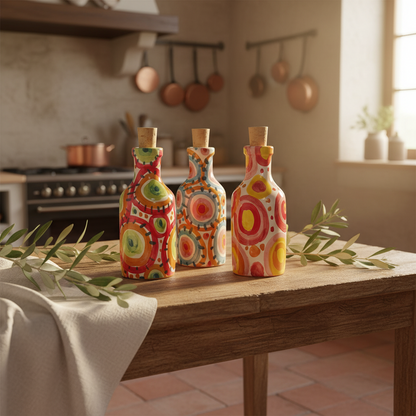 Bottiglia decorata per a mano per bomboniera