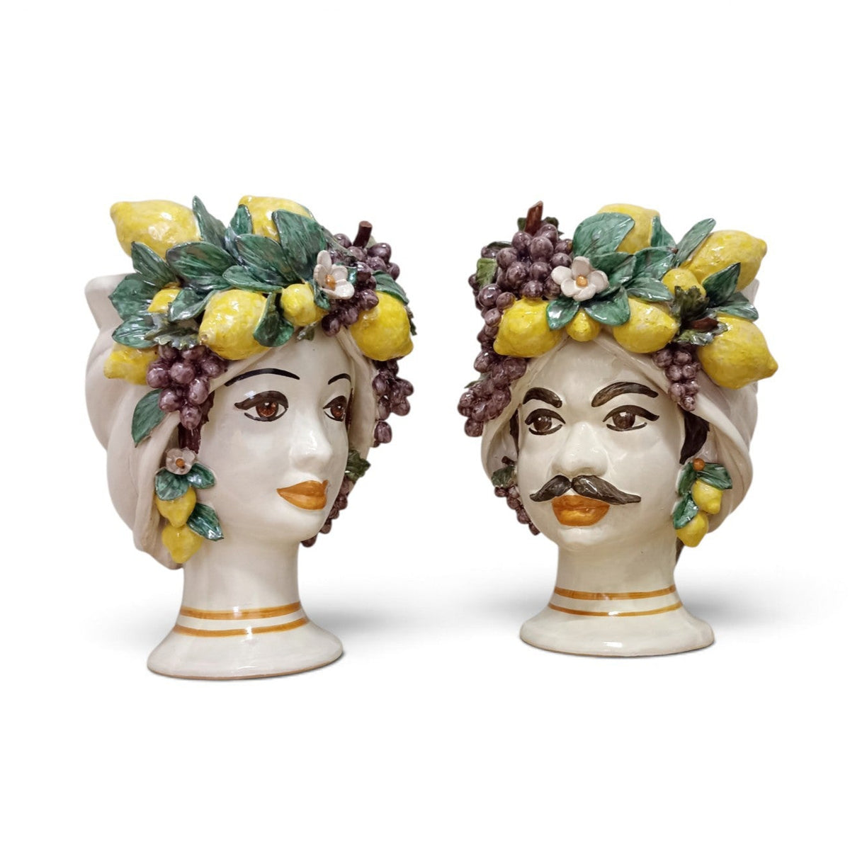 COPPIA DI MORI SICILIANI IN CERAMICA
