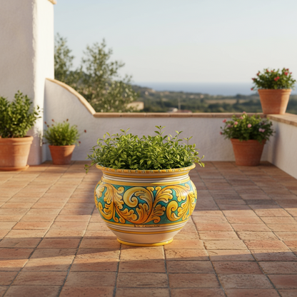 Cachepot in ceramica Caltagirone 