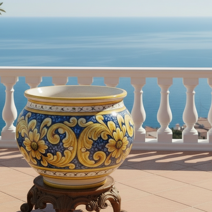 Cache-pot maiolica di Caltagirone 