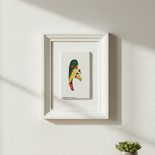 Carta da gioco Siciliana in ceramica di Sicilia