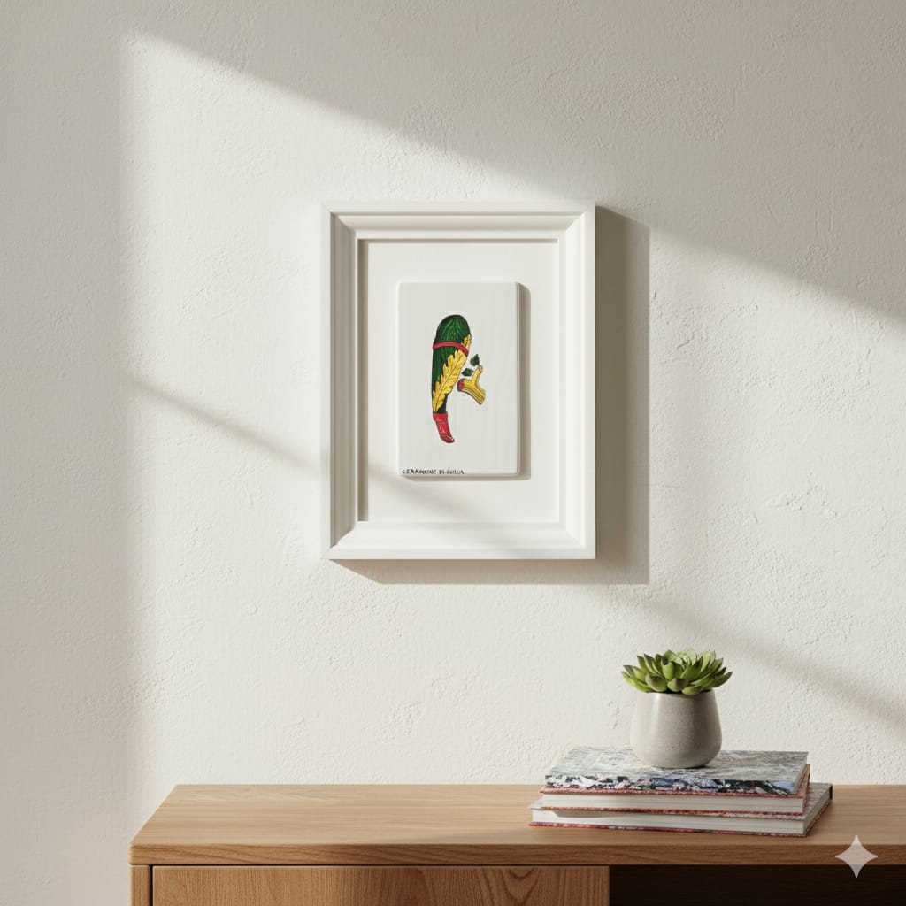 Carta da gioco in ceramica Siciliana 