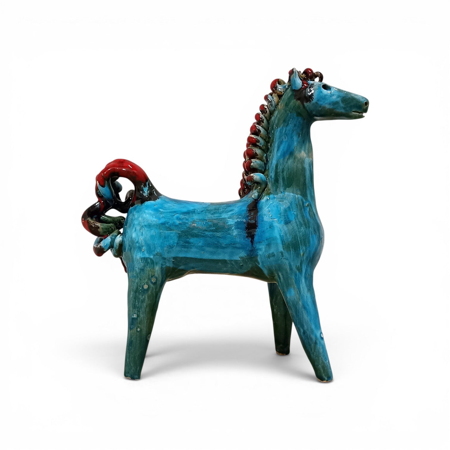 Cavallo in maiolica Siciliana 
