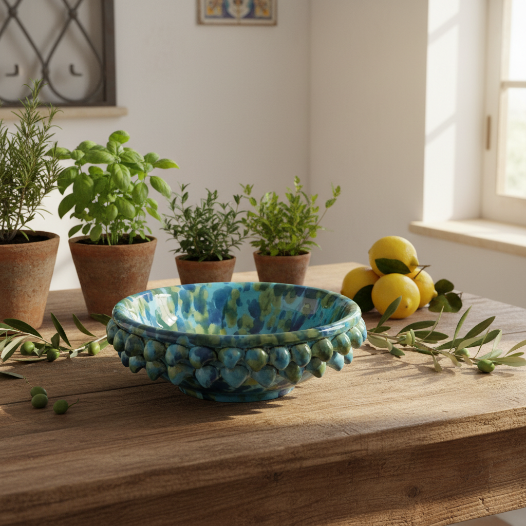 Centrotavola Caltagirone decorato