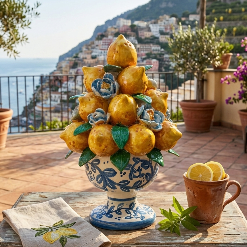 Centrotavola ceramica Caltagirone 