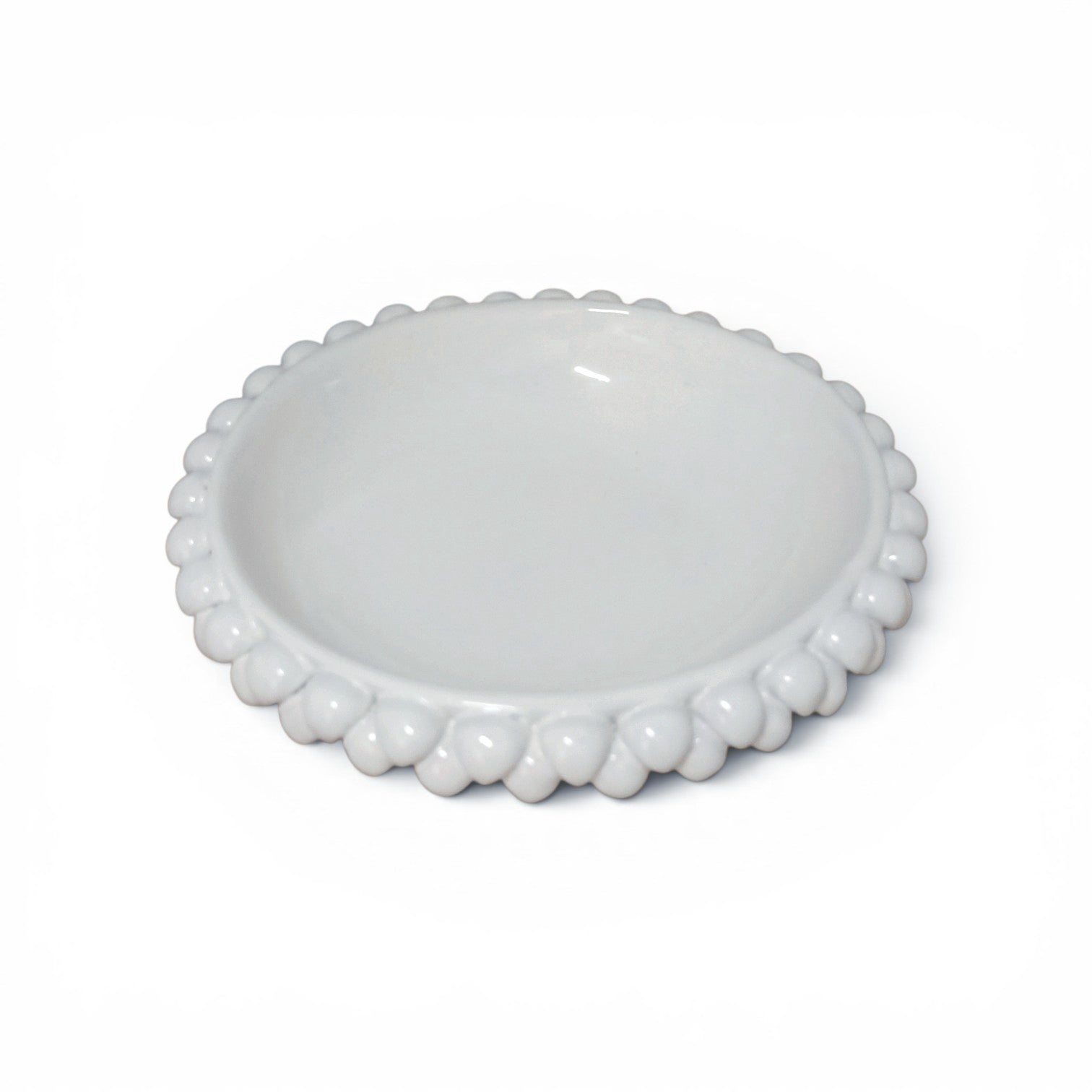 Centrotavola ceramica bianca 