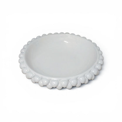 Centrotavola ceramica bianca 
