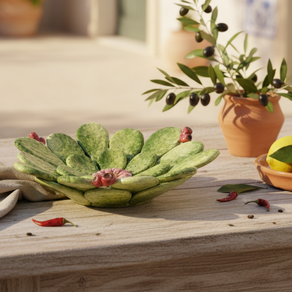 Portafrutta ceramica di Caltagirone 