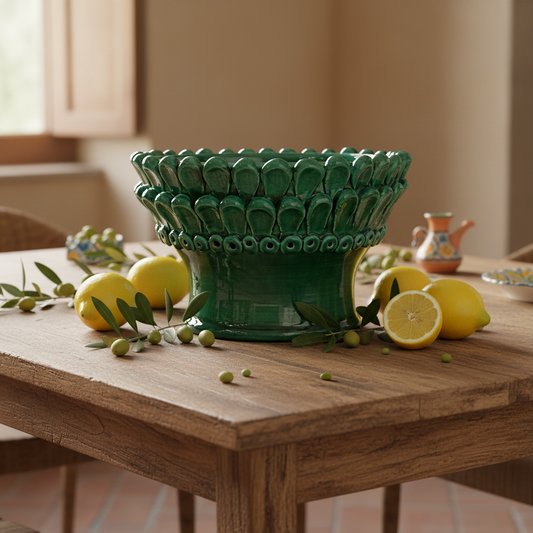 Portavaso ceramica siciliana 