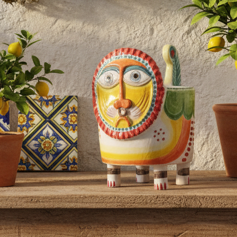 Portapiante in ceramica Siciliana di Palermo 