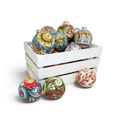 sicilian ceramic Christmas balls