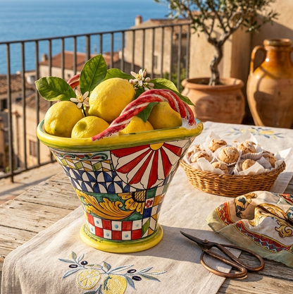 Coffa in ceramica di caltagirone