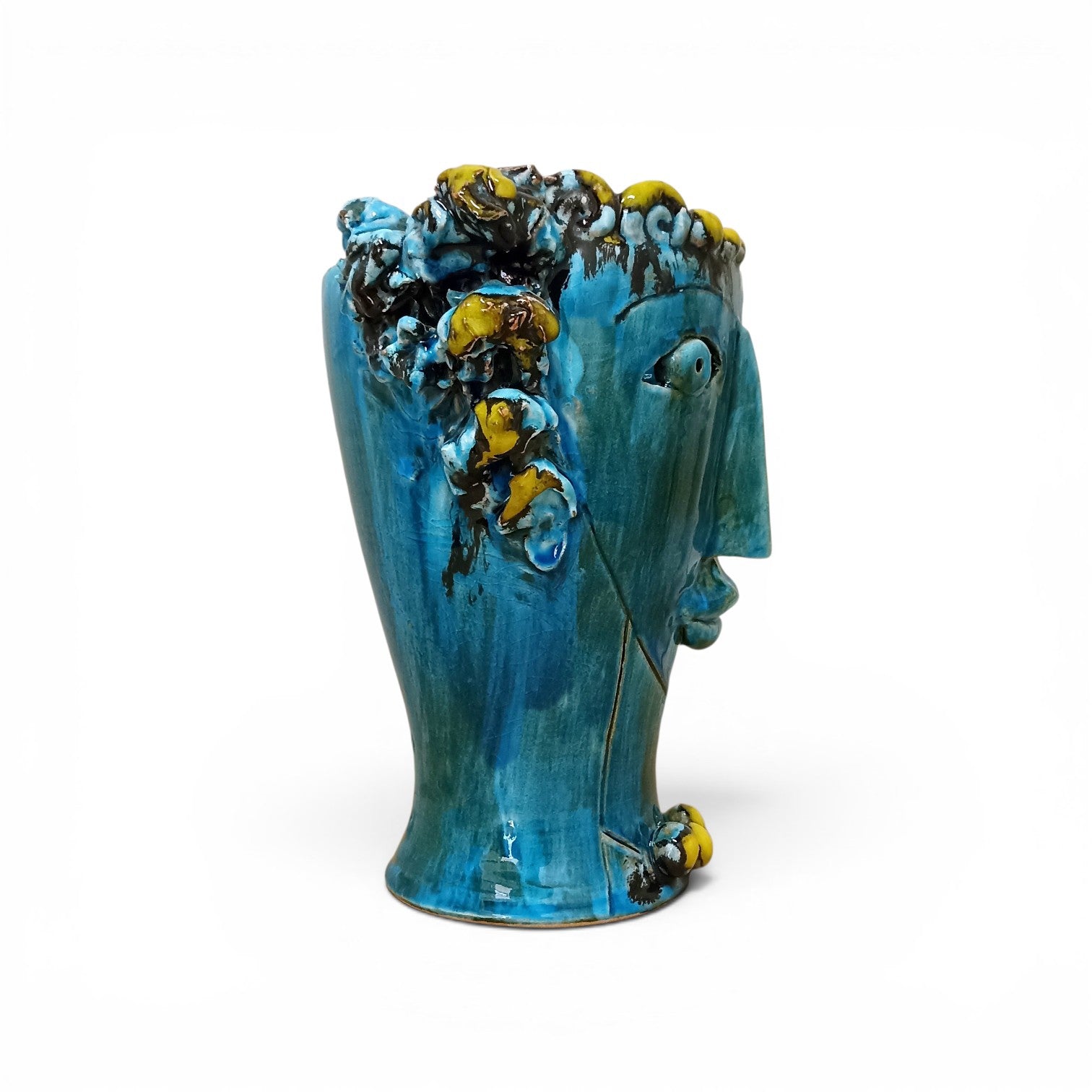 Contemporary Sicilian ceramic Moorish heads