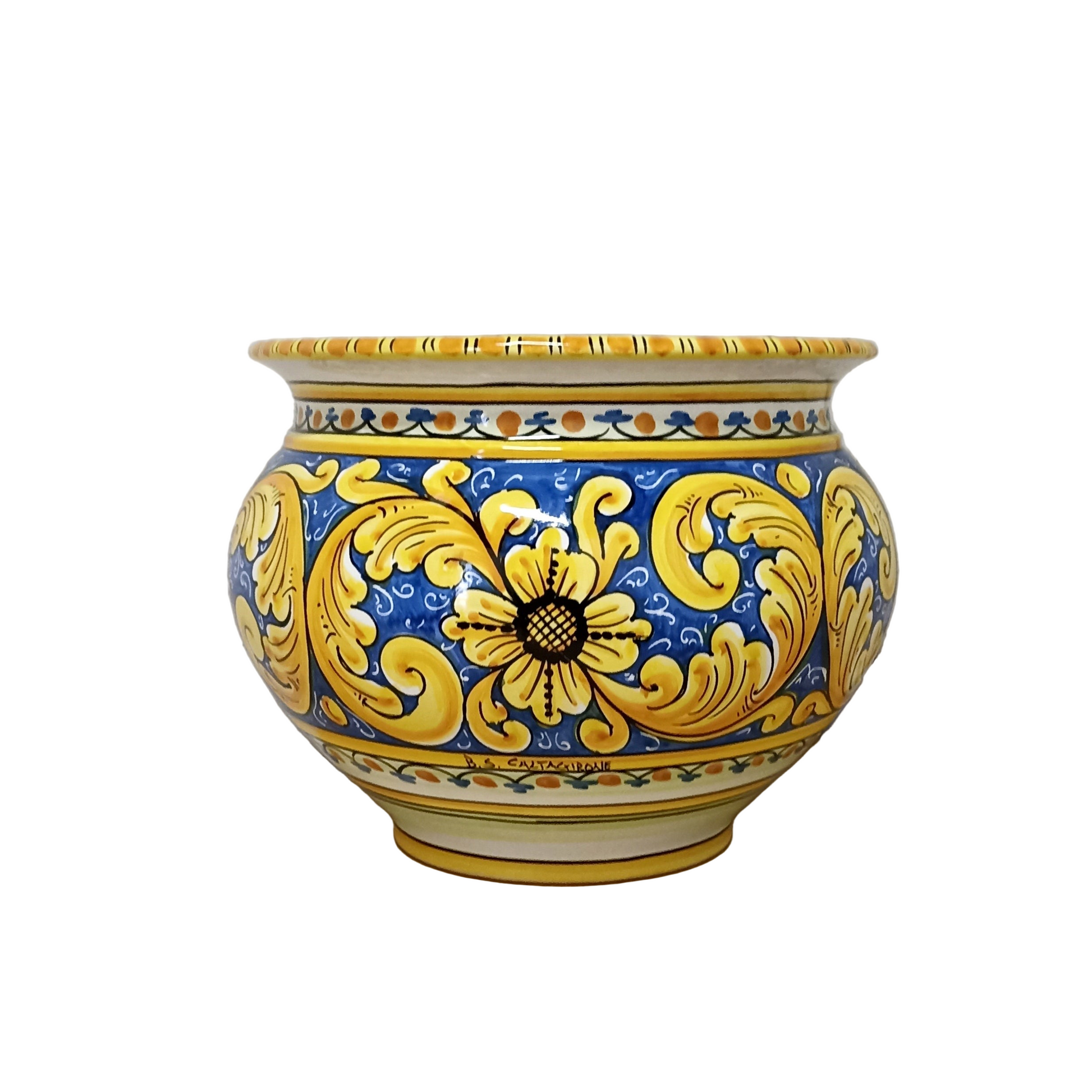 Copri vaso maiolica di Caltagirone 