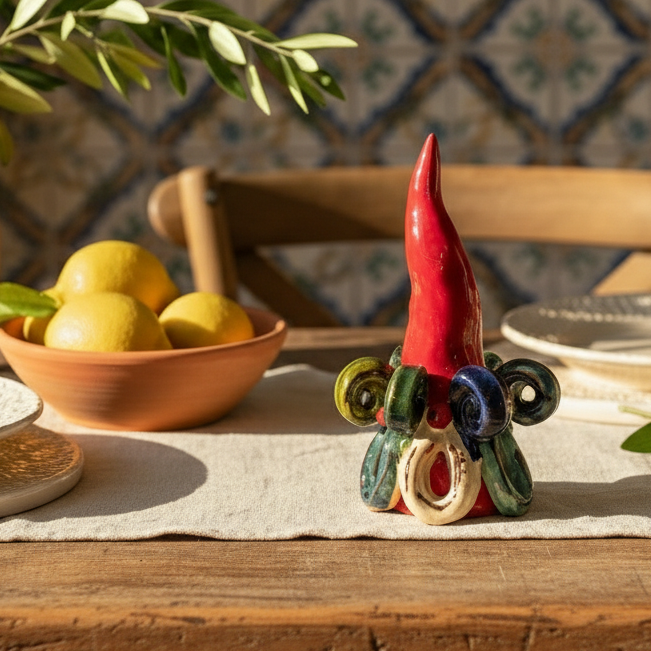 Corno Napoletano in maiolica