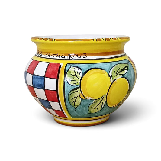 Decorated ceramic plant holder