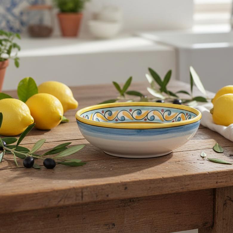 Piatto fondo per legumi di Caltagirone 