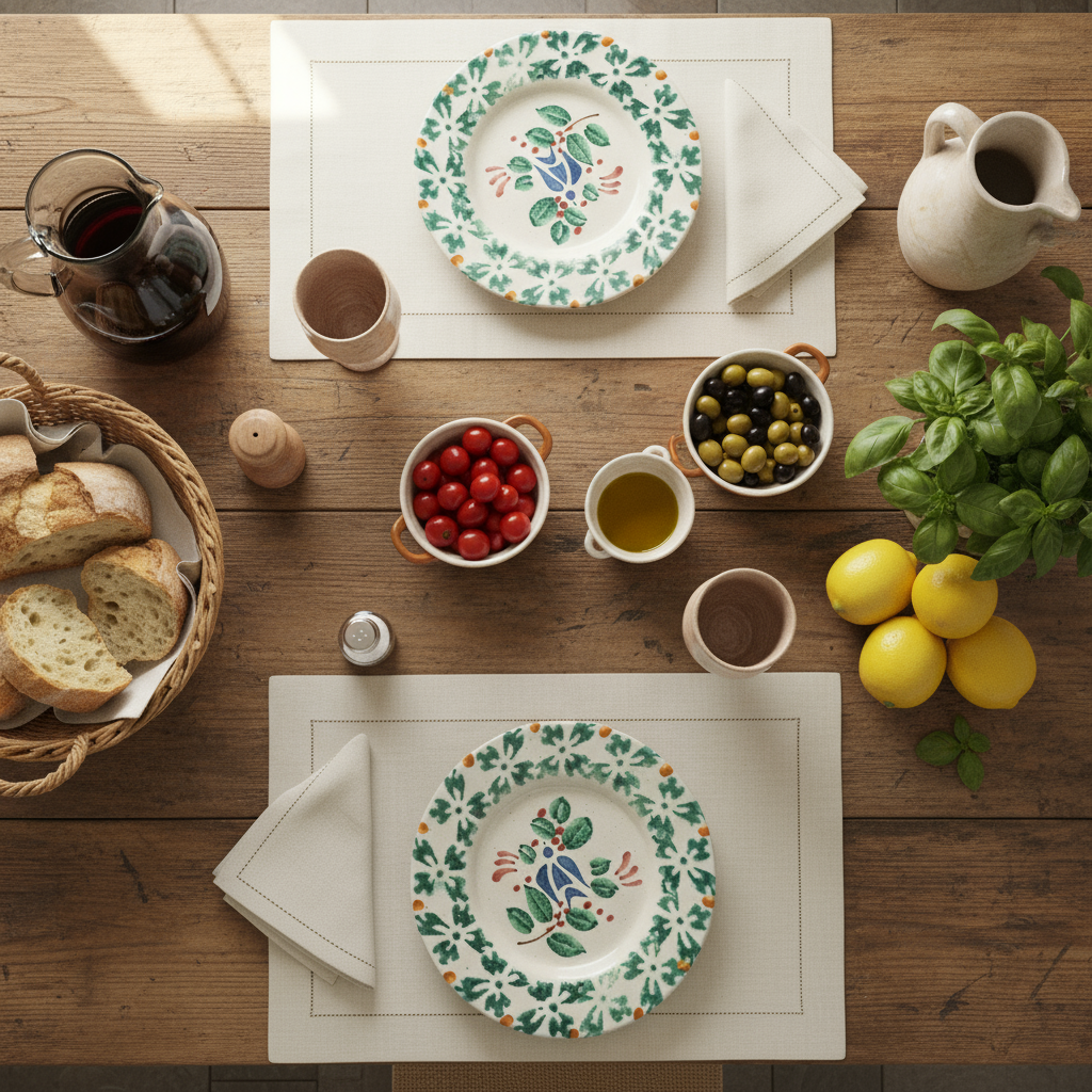 Piatto Tondo 35cm in Ceramica Siciliana di Santo Stefano di Camastra