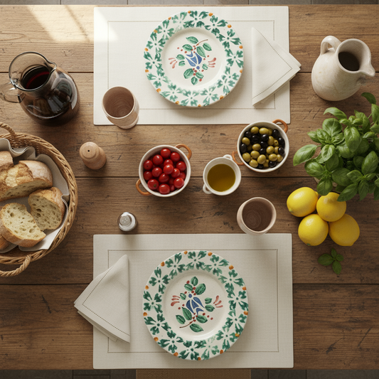 Piatto Tondo 35cm in Ceramica Siciliana di Santo Stefano di Camastra