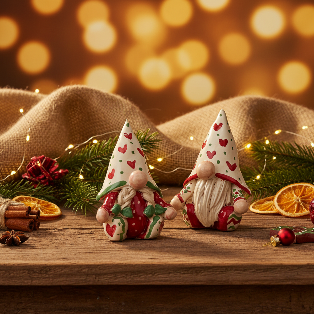 GNOMI IN MAIOLICA SICILIANA FATTI A CALTAGIRONE