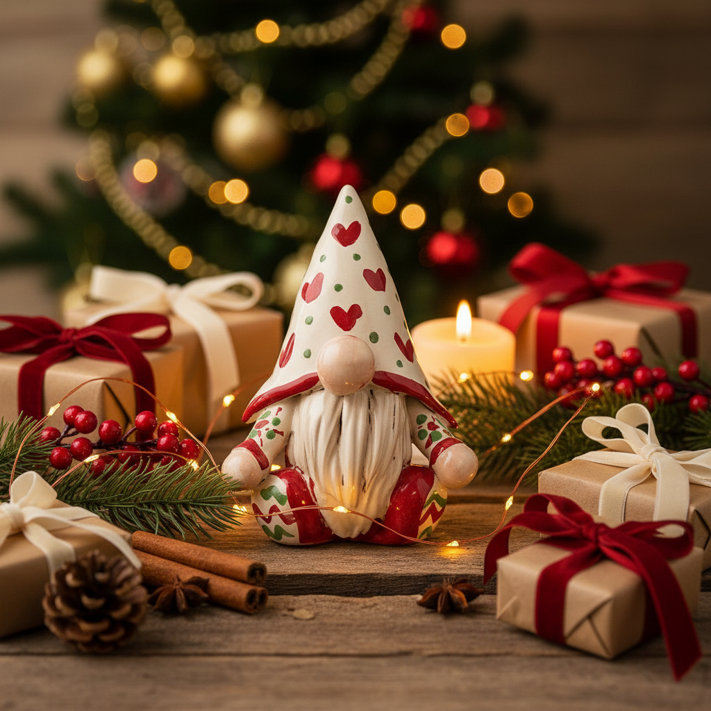 GNOMO IN MAIOLICA DA REGALARE