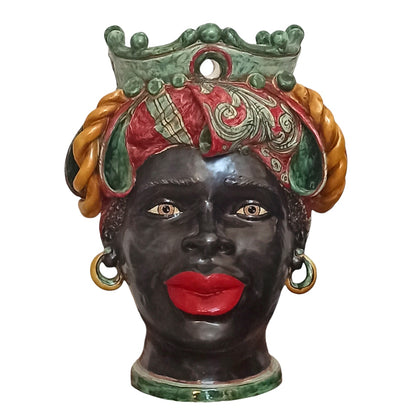 Teste di Moro Artigianali in Ceramica Siciliana di Caltagirone "afro-sicule"