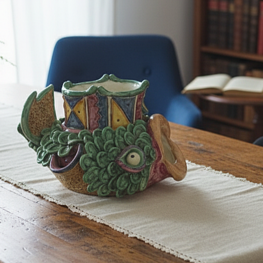 Pesce in Ceramica Siciliana di Caltagirone "buddace"