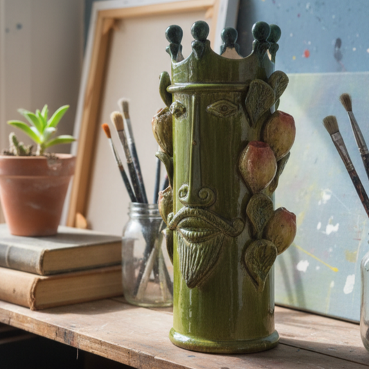 Testa di Moro Paladino 50cm in Ceramica Siciliana di Santo Stefano di Camastra