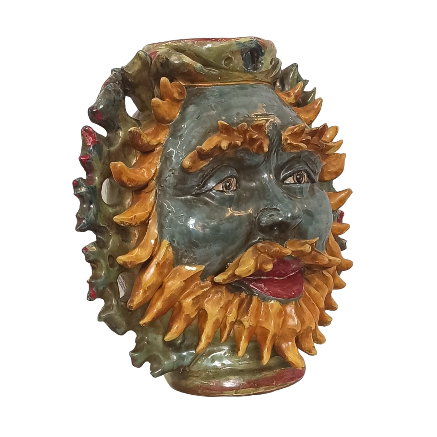 Vaso Fiasco in Ceramica Siciliana di Caltagirone