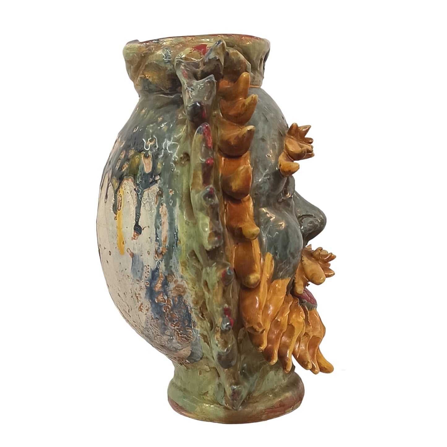 Vaso Fiasco in Ceramica Siciliana di Caltagirone