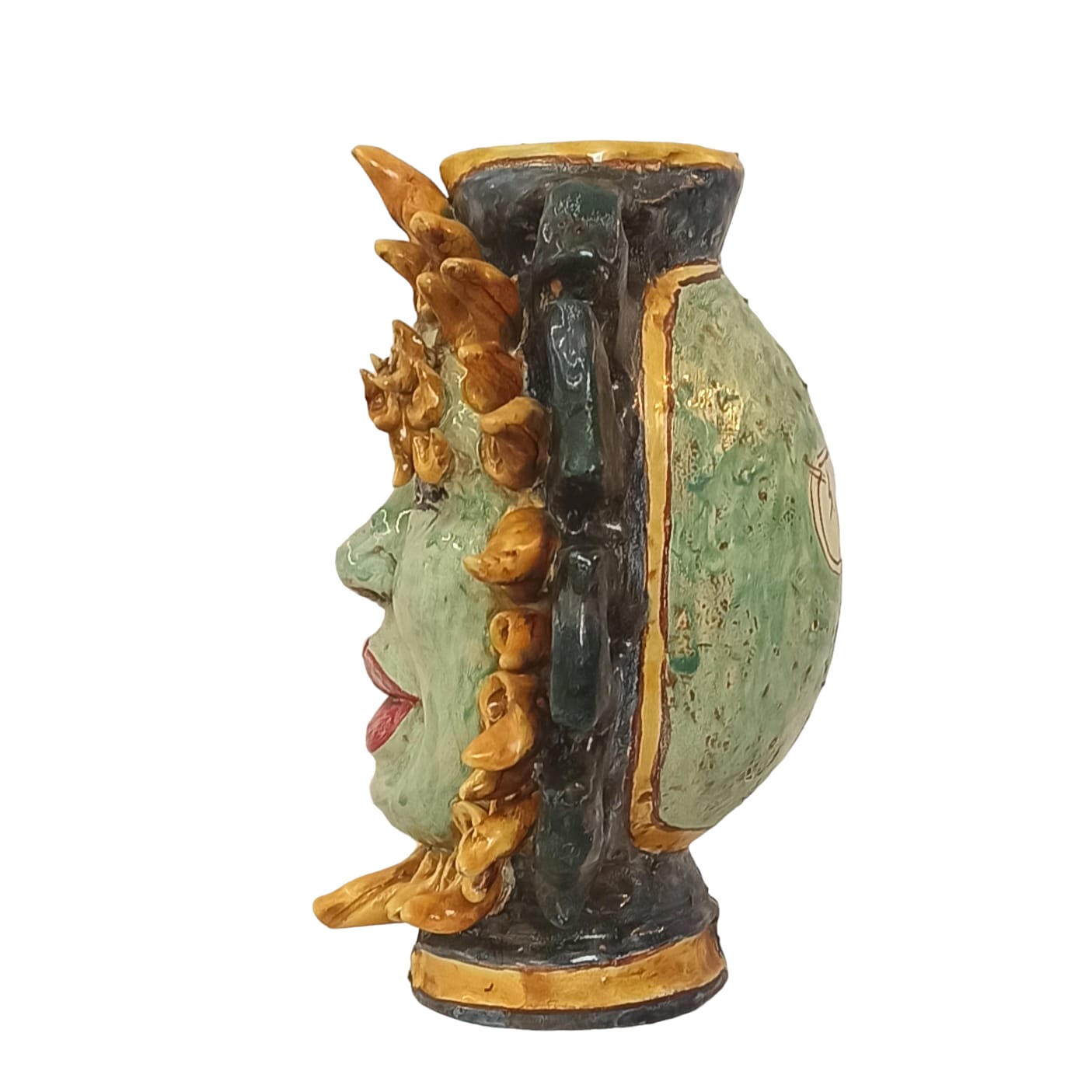 Vaso Fiasco in Ceramica Siciliana di Caltagirone
