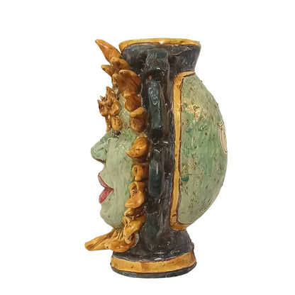 Vaso Fiasco in Ceramica Siciliana di Caltagirone